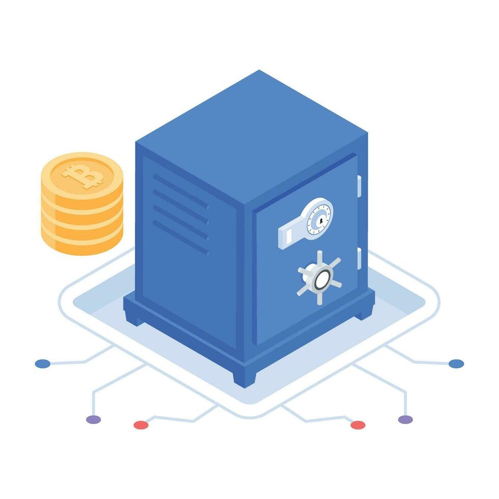 secure crypto vault symbol icon