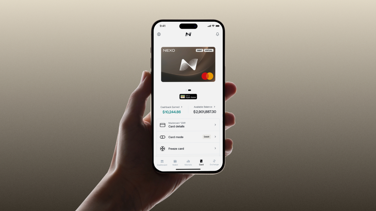 Nexo app crypto fiat features 2025